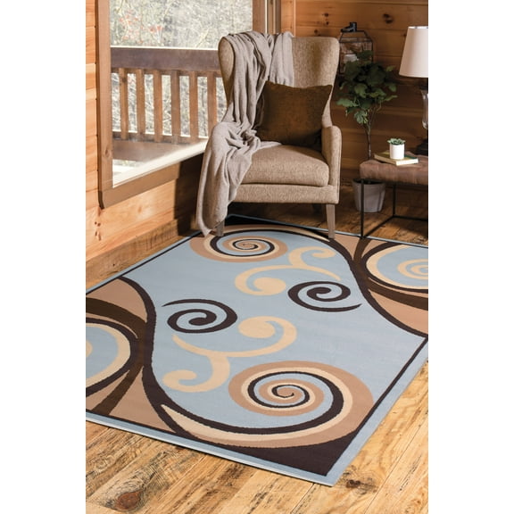 United Weavers Plaza Gabriela Runner Rug, Geometric Pattern, Blue, 2'3 X 7'2"