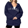 thumbnail image 5 of Hurxie Womens Cotton Hoodies Long Sleeve Sweatshirts Cute Lightweight Fall Winter Casual hooded Pullover Tops with Pocket, 5 of 6