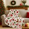 thumbnail image 4 of Serafina Home Holiday Christmas Fleece Throw Blanket- 60 x 50 Plush Santa Claus Reindeer Pinecones Penguins Design, Soft & Cozy Accent for Sofa Couch Chair Bed or Dorm, 4 of 7