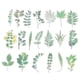 thumbnail image 1 of Calcomanías de flores transparentes de vinilo, calcomanías de flores claras de PET para álbum de recortes, 40 hojas verdes, 1 of 6