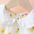 thumbnail image 5 of Kids Baby Girls Casual Cotton Dress Toddler Smocking Dress Floral Print Sundress for Spring Summer Round Neck Sleeveless Sundress Girls Homecoming Dresses Yellow 110, 5 of 9