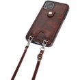thumbnail image 3 of PU Leather Wallet Case for iPhone 11 Necklace Lanyard Case Cover with Card Holder Adjustable Detachable Anti-Lost Neck Strap for Apple iPhone 11 6.1",Brown, 3 of 18