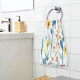 thumbnail image 3 of Yayeee 2 Pack Hand Towels for Bathroom 100% Cotton 16" x 28" Soft Absorbent Kitchen Towel, Blue Wildflower Pattern, 3 of 7