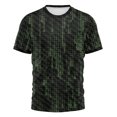 thumbnail image 2 of T-shirt d'Été Imprimé 3D Code Matrix Vert Tee Shirt Hommes Femmes Mode Manche Courte Tshirt Harajuku Cool Mode Urbaine Décontracté Hauts, 2 of 4