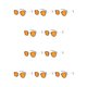 thumbnail image 3 of Minnieouse Gafas de sol vintage con marco ancho y liviano de moda para hombres y mujeres Gafas de sol redondas Gafas de sol Mujer con marco naranja enmarcado 10piezas, 3 of 3