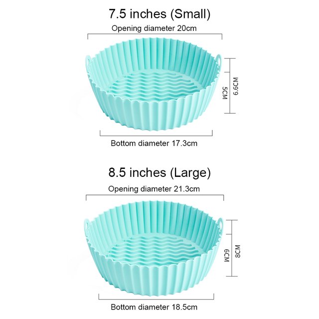 Almohadillas reutilizables para freidora de aire, pizza frita, pollo, almohadillas para hornear para el hogar (verde 8.5 pulgadas) Likrtyny Libre de BPA