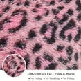 thumbnail image 5 of XeGe Cheetah Print Fluffy Faux Fur Duvet Cover Set, 3 Pieces Soft Plush Fuzzy Bedding Set(1 Faux Fur Leopard Print Comforter Cover + 2 Furry Pillow Cases), Zipper Closure(King, Black and Pink), 5 of 7