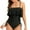 Black, variant on WREESH Womens One Piece Swimsuits Fashion Bikini Set Swimsuit Two Filled Solid Conjoined Backless Swimwear Beachwear Sleeveless Bathing Suits Navy
