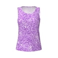 thumbnail image 3 of Picia Lilac Glittering Pattern Women's Workout Tank Top,Breathable Activewear,Slim Fit Athletic Top,Versatile Workout Moisture-wicking top-Small, 3 of 9