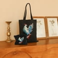 thumbnail image 2 of GOSMITH Transgender Phoenix Reborn Transsexual Flag LGBT Trans Bird 2 Pcs Canvas Tote Bags Black, 2 of 8