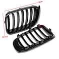 thumbnail image 4 of 1 Pair Front Bumper Kidney Grill Grille for BMW X3 F25 X4 F26 2014-2017, Gloss Black, 4 of 8