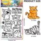 thumbnail image 2 of Sellos de silicona transparentes con estampado de huella de pata para tazas de café, con diseño de gato y presión., 2 of 9