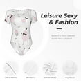 thumbnail image 6 of The Xecao Cute Poodle Dog Women's Crew Neck Body Suit, a short-sleeved bodysuit and basic swimsuit, both comfort and style for dating and daily life, 6 of 9