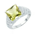 thumbnail image 2 of Sterling Silver with Natural Lemon Quartz and White Topaz Annivesary Ring, 2 of 3