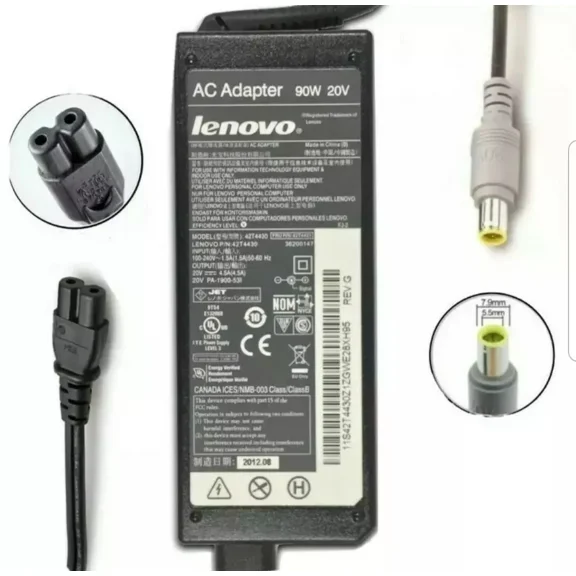 Pre-Owned Genuine Lenovo Thinkpad T530 Laptop Charger AC Adapter Power Supply 90W 20V 4.5A