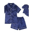 thumbnail image 4 of HOTWINTER Toddler Baby Kids Silk Satin Pajamas Set Long Sleeve Button Down Top Pant Nightwear Girls Boys Pjs Sleepwear, 4 of 5