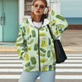 thumbnail image 4 of Yuyamidu Pickle Sweatshirt Oversized Hoodies for Women Trendy Clothes Zip Up Sweatshirts for Women Trendy Plus Size Zip Up Jacket Womens Zipper Sweatshirt 3XL, 4 of 8