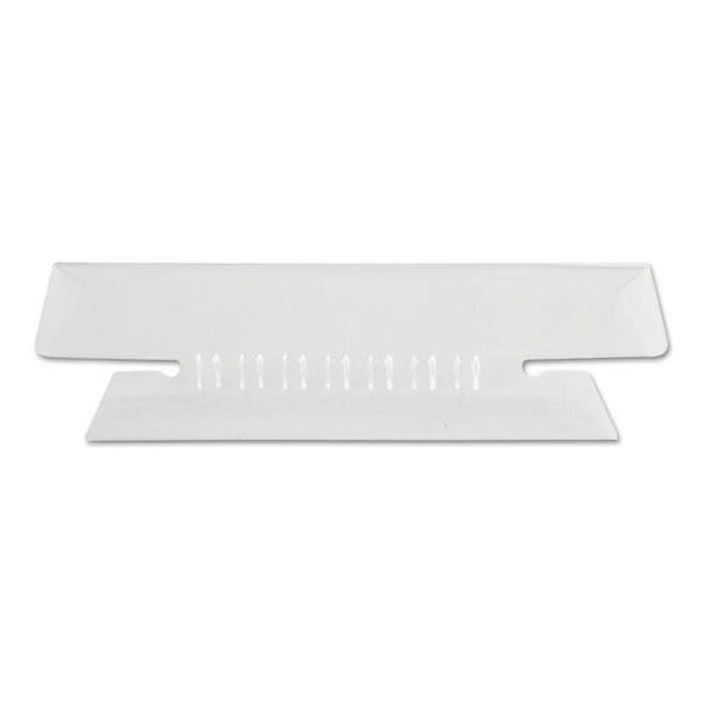 "Transparent Colored Tabs For Hanging File Folders, 1/3-Cut Tabs, Clear, 3.5"" Wide, 25/pack | Bundle of 5 Packs"