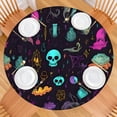 thumbnail image 2 of Mystical Halloween Pattern Round Fitted Tablecloth with Elastic Edge,Dining Table Cover Waterproof,Outdoor Round Tablecloth for Camping,Dining,Indoor and Outdoor, 2 of 7