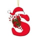 thumbnail image 2 of Colgante de árbol de Navidad de acrílico 2D con letras | Juego de 26 adornos con iniciales del alfabeto para decoración navideña, 2 of 6