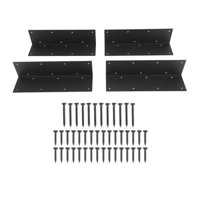 Paquete de 4 soportes para parterres de 20 a 24 pulgadas, soporte elevado para jardineras, esquinas de acero resistentes para parterres de jardín