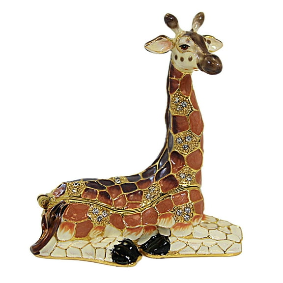 Kubla Craft Giraffe Box - One Hinged Box 2.5 Inch, Metal - Hinged Magnetic Long Neck 3423