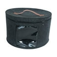 thumbnail image 4 of Hat Box with Dustproof Lid Hat Storage Box for Closet Organizer Clothes Hats Black Medium, 4 of 8