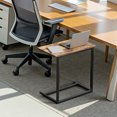 thumbnail image 3 of C Shaped End Table 2 PCS, Side Table for Sofa,Modern C-Table for Livingroom,Bedroom,Brown, 3 of 10