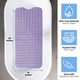 thumbnail image 3 of Lux Decor Collection Bath Tub Mat Non-Slip 40 x 16 Inch - Shower Mat for Bathtub with Suction Cups - Machine Washable (Clear Purple), 3 of 9