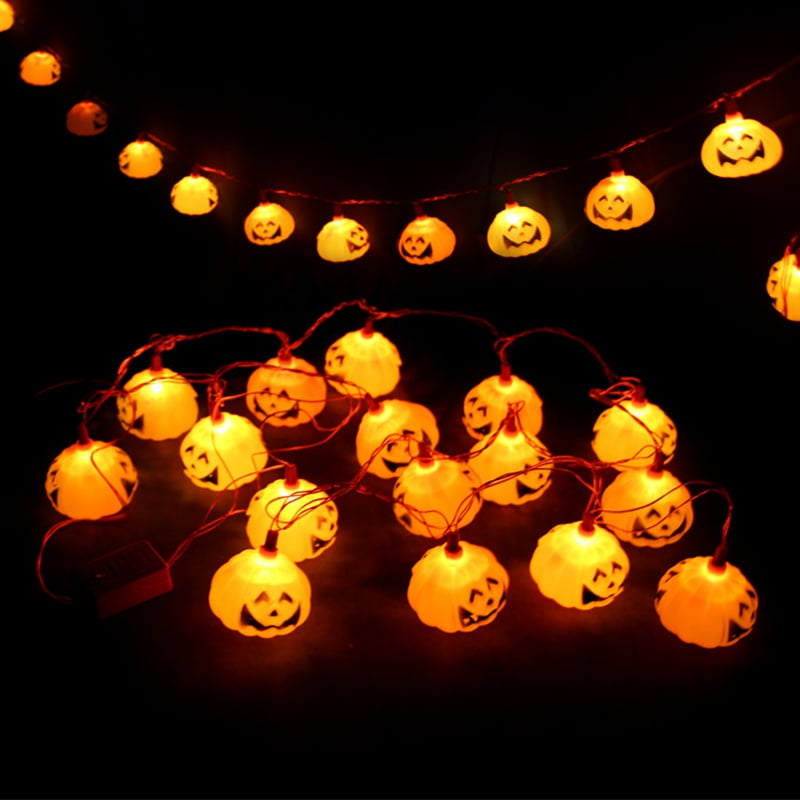 GlowSol Harvest Jack-O-Lantern Pumpkin String Lights 3m 16 ...