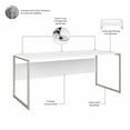 thumbnail image 3 of Scranton & Co Engineered Wood 72W Desk with Storage and Drawers in White, 3 of 10