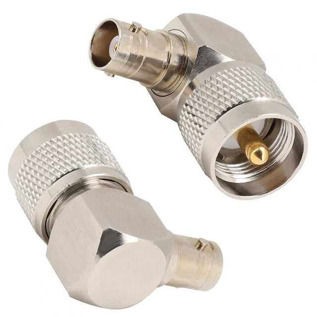 Conector UH Fto BNC, 2 piezas UHF macho PL-259 UHF macho adaptador BNC de radio construido para profesionales