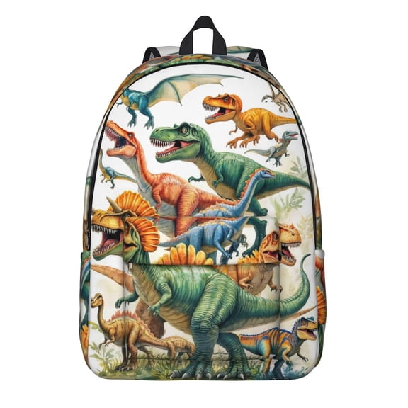 Cute Dinosaur Pattern Backpack for School,Cute School Bag,Schoolbag with Adjustable Shoulder Straps & Padded Back,15.7"x11.8"x5.5"