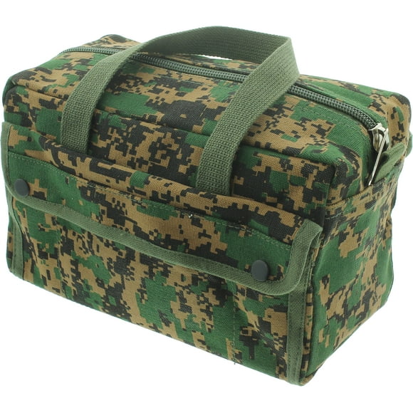 ARMYU Sac à Outils Petit Usage Intensif Sac Mécanique en Toile de Coton Tactique, 11 Pouces x 7 Pouces x 6 Pouces, Camouflage Numérique Bois