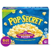 Pop Secret Microwave Popcorn, Movie Theater Butter Flavor, 3.2 oz Sharing Bags, 6 Ct