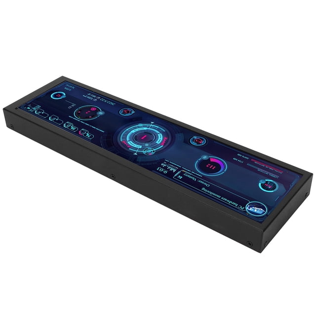PCCPU Monitor,8.8 Inch IPS Display Chassis Secondary Screen Inch Long Strip LCD Screen Best in Class