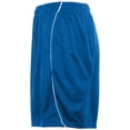 thumbnail image 4 of Augusta Sportswear Youth Wicking Soccer Shorts with Piping S Royal/ White, 4 of 5