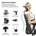 thumbnail image 4 of SIHOO High Back Ergonomic Office Mesh Desk Chair with Armrest & Lumbar Support, 300lb, Gray, 4 of 13