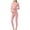 Pink, variant on qelini Maternity Thermal Set Seamless Stretch Thermal Inner Wear Long Sleeve Warm Cozy Base Layer Top Bottom Set