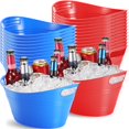 thumbnail image 1 of Contenedor Ovalado Norme para Almacenamiento 4.5L Cubo de Hielo de Plástico 24 Piezas Azul y Rojo, 1 of 7