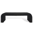 thumbnail image 2 of SAFAVIEH Couture Caralynn Solid Boucle Modern Bench, Black, 2 of 12
