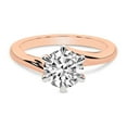thumbnail image 5 of IGI Certified 4 Carat Round Shape Lab Grown Diamond Engagement Ring | 14K Rose Gold | Seraphina Twist Prongs Solitaire Diamond Ring | FG-VS1-VS2 Quality Friendly Diamonds, 5 of 7