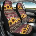 thumbnail image 3 of ZIATUBLE Aztec Tribal Car Seat Dust Cover Sunflower Cow Print Car Front Seat Covers Set of 2 Auto Seat Accessories Polyester Saddle Blanket for Bucket Seat for Trucks Van SUV Car Interior Decor, 3 of 7