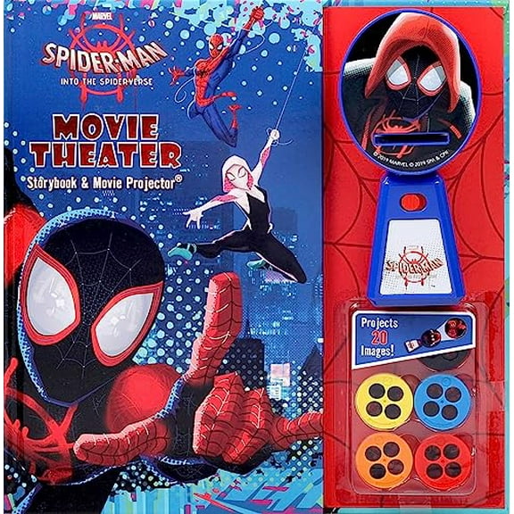 Pre-Owned Marvel Spider-Man: Into the Spider-Verse Movie Theater Storybook & Movie Projector, 9780794443269, 0794443265, Hardcover, Media tie-in edition
