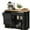 Black, variant on DEXTRUS Kitchen Island on Wheels with Drop Leaf & Drawer, Rolling Kitchen Island with Storage for 13 Gallon Trash Bin, Off-White