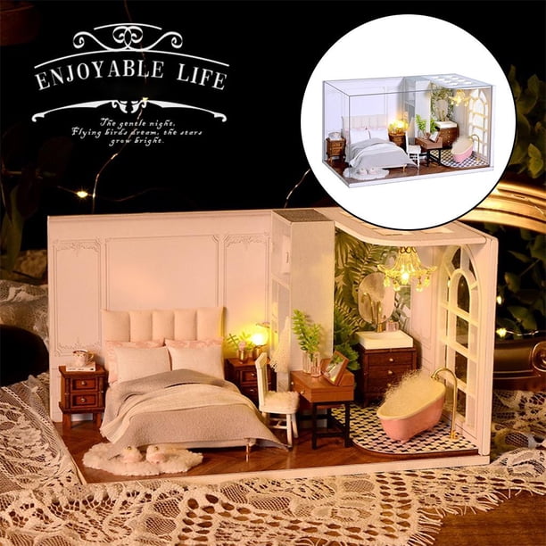 Modelo de en miniatura de madera Baoblaze casa de muñecas en miniatura