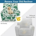 thumbnail image 5 of Renewold Monstera Palm Leaf Cover for Recliner Chair Soft Breathable Dog Couch Cover 4 Pieces Oversized Recliner Cover Washable Reclining Sofa Slipcover Living Room Decor, 5 of 8