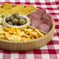thumbnail image 5 of Eternal Living Divided Serving Tray Appetizer Party Platter Chip, Ceramic Dip bowl and Taco Toppings, Bamboo 11.5”, 5 of 5