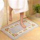 thumbnail image 1 of Xiao Hua Elegante alfombra de baño con diseño de rosas, suave, antideslizante y absorbente, color azul, 40 x 60 cm., 1 of 2