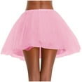 thumbnail image 4 of Black and Friday Clothing Sales Idoravan Women's Basic Versatile Skirt Clearance Womens High Quality Pleated Gauze Short Skirt Adult Dancing Skirt, 4 of 5